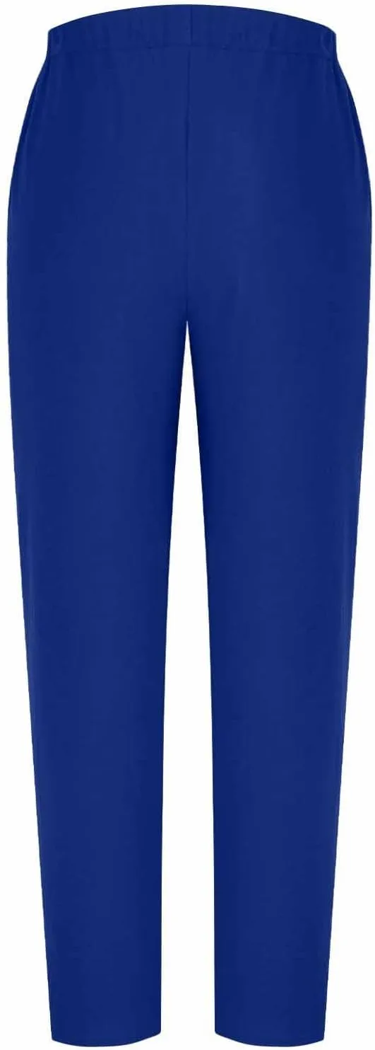 Womens Casual Linen Pants High Waist Pants Summer Boho Beach Pants Lounge Pant Trousers with Pockets Vacation Outfits