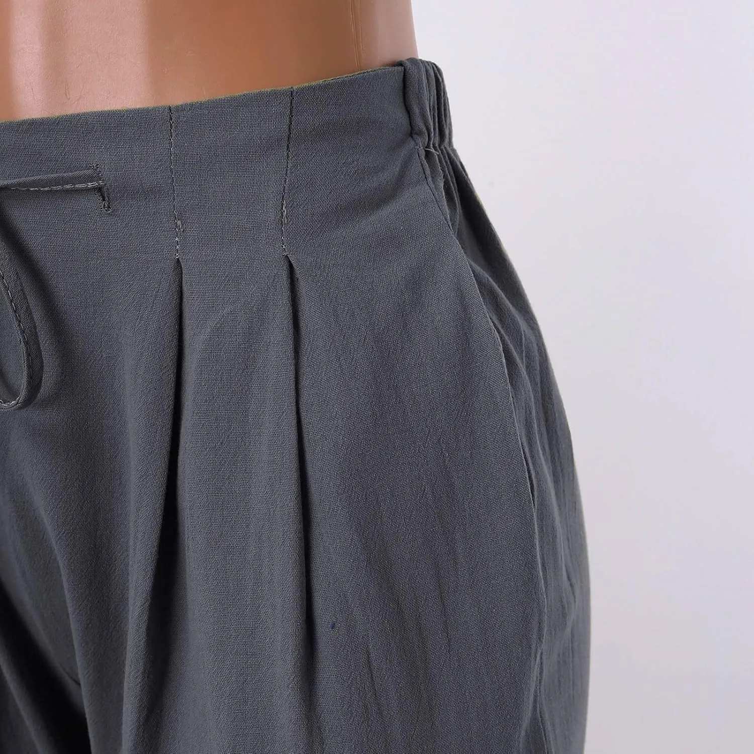 Women's Casual Pants Solid Cotton Drawstring Elastic High Waist Lightweight Joggers with Pockets 2025 Fit Summer