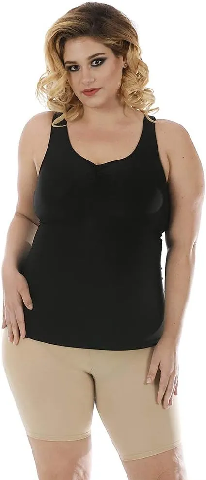 Womens Compression Shapewear Shirred Tank Top Tummy Control Under Shirt WT40011