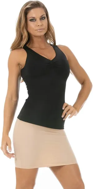 Womens Compression Shapewear Shirred Tank Top Tummy Control Under Shirt WT40011