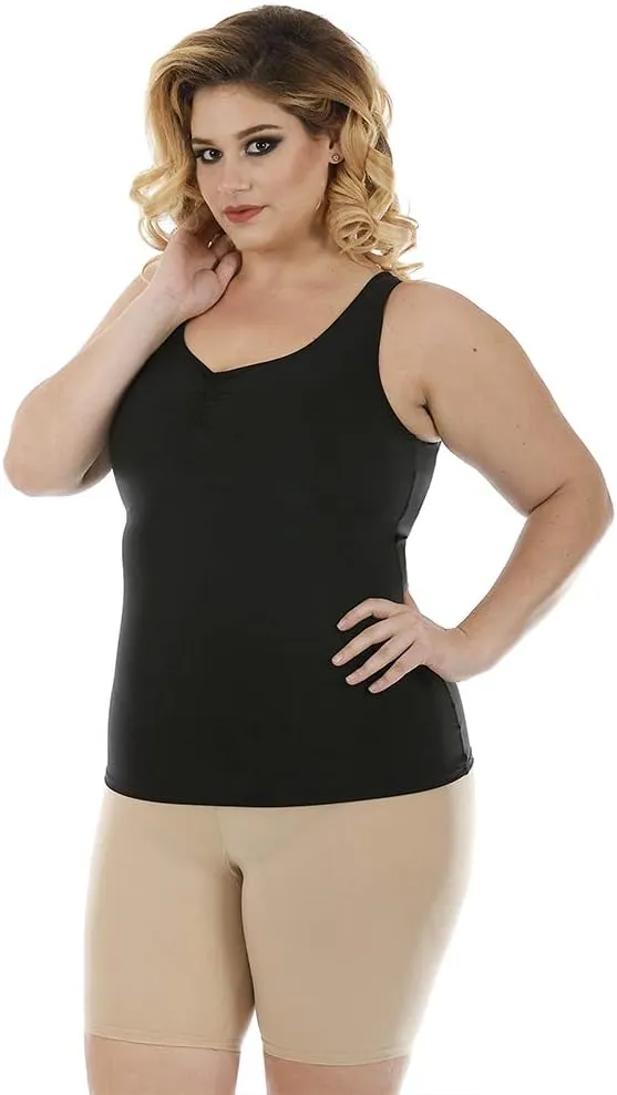 Womens Compression Shapewear Shirred Tank Top Tummy Control Under Shirt WT40011