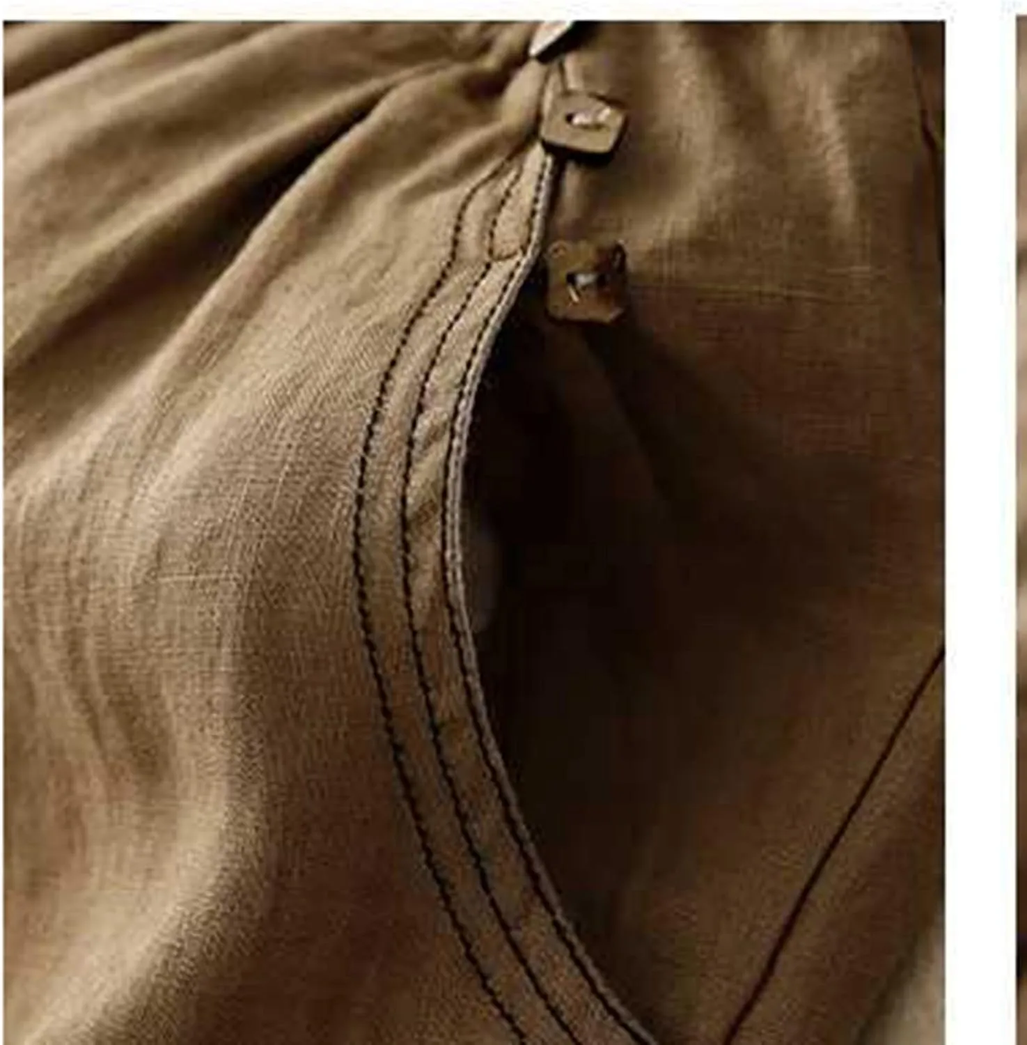 Womens Cotton Linen Trousers, 2025 Summer Beach Palazzo Pants Flowy Drawstring Elastic Waist Wide Leg Lounge Slacks