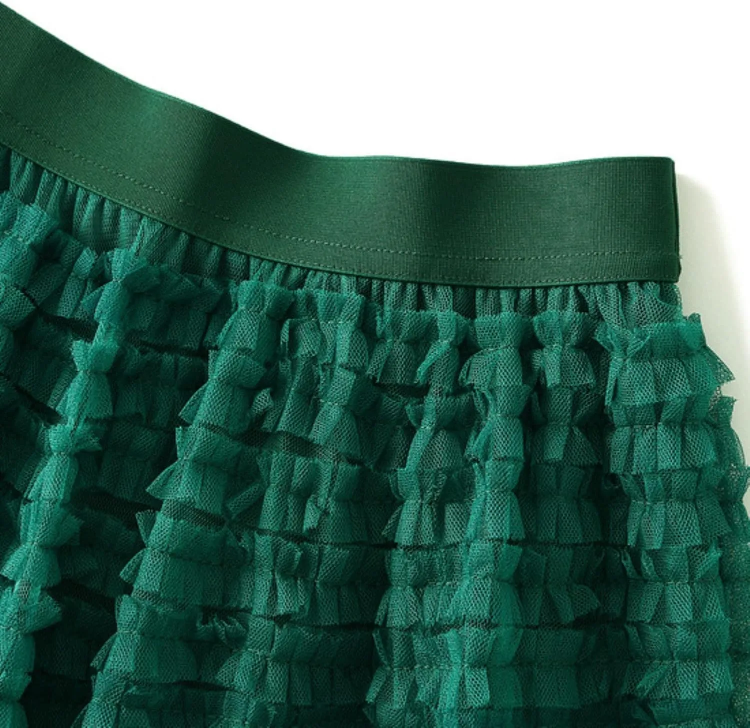 Women's Floral Midi Skirt Layered Heavy Industry Cake Skirts Vintage Irregular Beach Thin Skirt Pleated Cheer