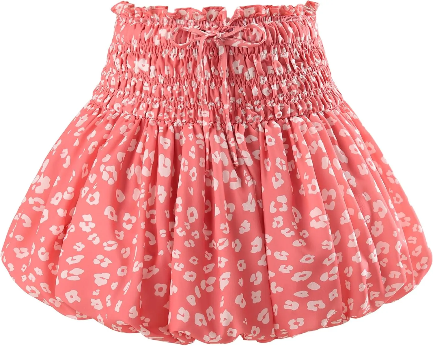 Women's Floral Short Skirt Bubble Mini Skirts Summer Casual Beach Skirt