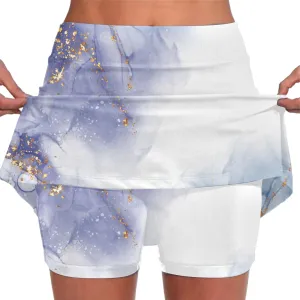Women's High Waisted Skirts with Built in Shorts Athletic Tennis Skort Tie-Dye Print Gym Yoga Golf Short Dress Plus Size 2024