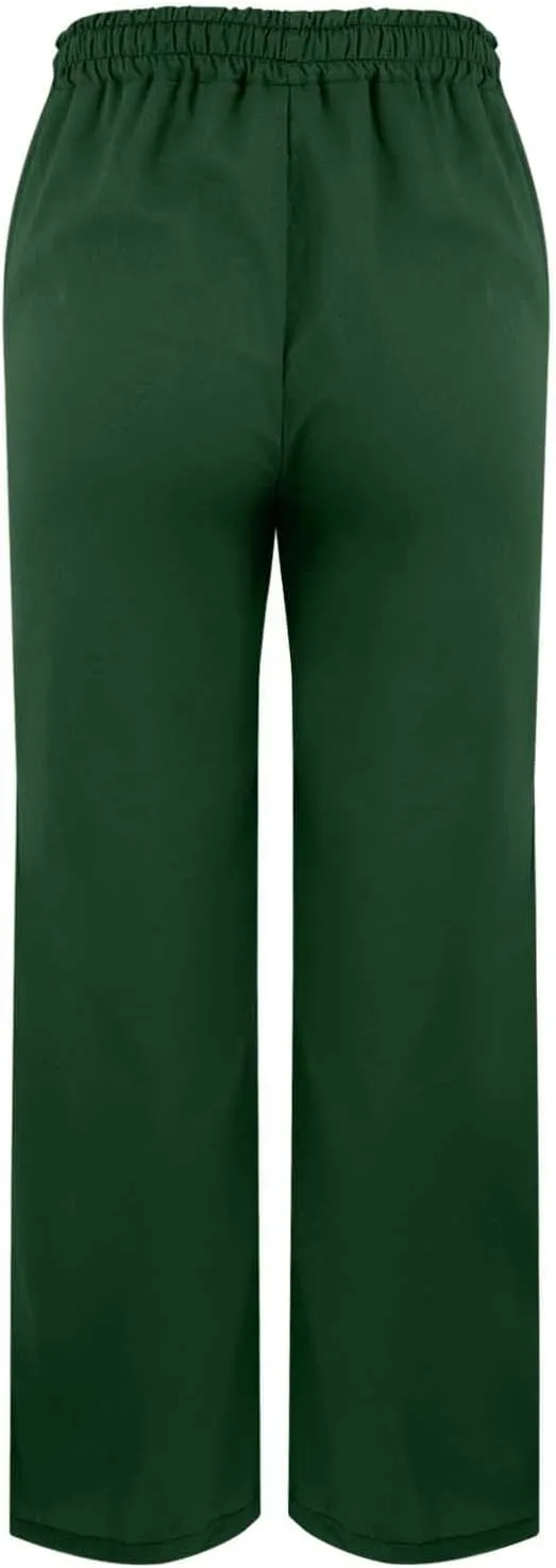 Women's Linen Pants High Waist Drawstring Wide Leg Cropped Pants Casual Loose Lightweight Beach Trousers with Pockets