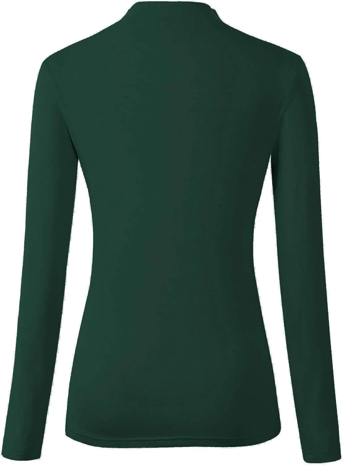 Women's Long Sleeve Slim Fit Turtleneck Basic Layering T-Shirt