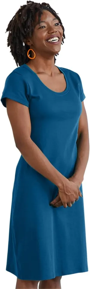 Women's Organic All-Cotton Scoop Neck T-Shirt Dress