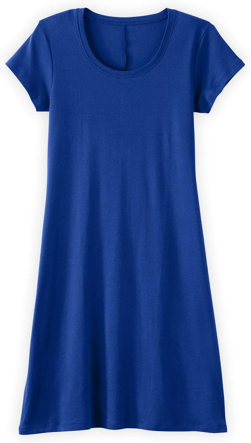 Women's Organic All-Cotton Scoop Neck T-Shirt Dress