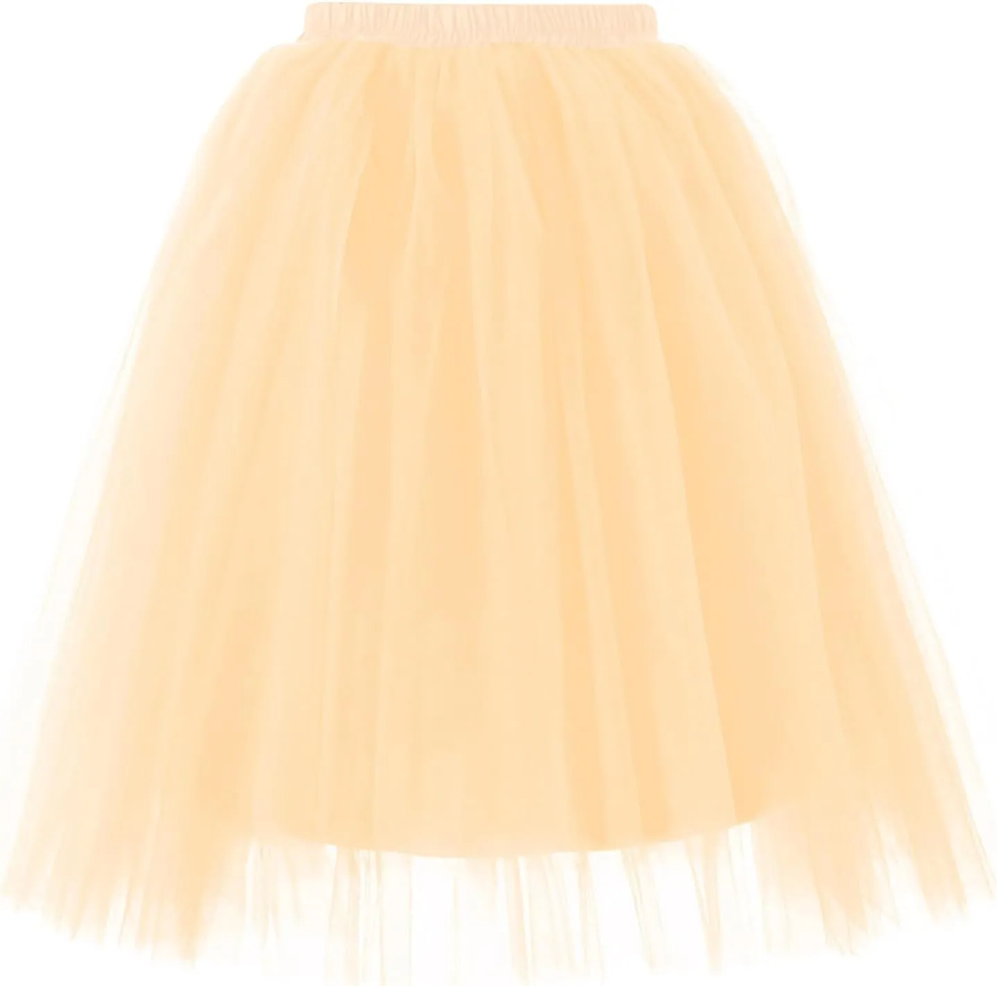 Women's Petticoat Skirt Puffy Tutu Skirt Costume Layered Ballet Tulle Pettiskirts Pleated Tulle Petticoat Tutu