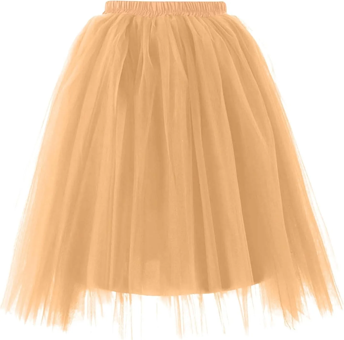 Women's Petticoat Skirt Puffy Tutu Skirt Costume Layered Ballet Tulle Pettiskirts Pleated Tulle Petticoat Tutu