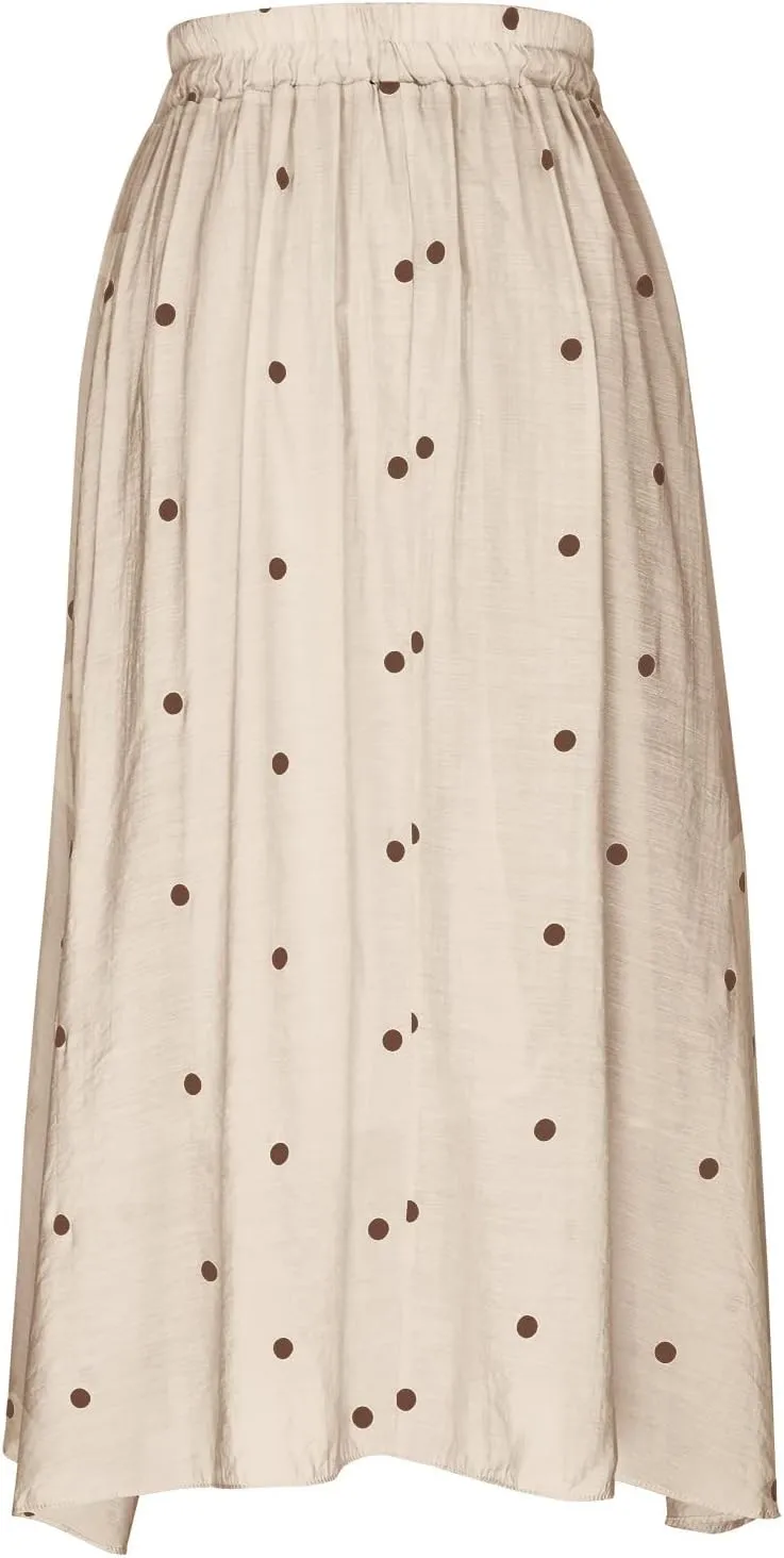 Womens Plus Size Maxi Skirt Linen Cotton Skirts Summer Causal Swiss Dot Elastic Waist Long Skirt Dress Clothes 2024