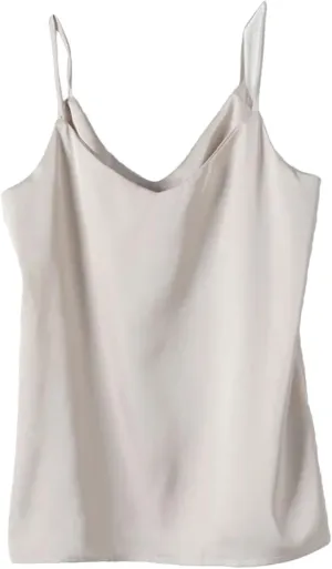 Women's Sexy Satin Tank V-Neck Bandeau Top Camisole Sleeveless Vests