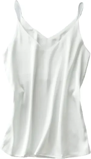 Women's Sexy Satin Tank V-Neck Bandeau Top Camisole Sleeveless Vests