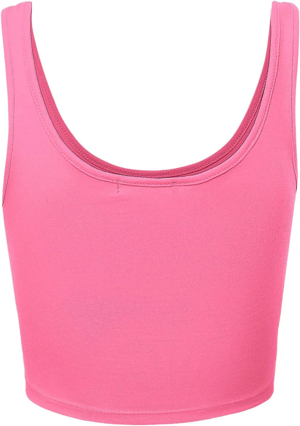 Women's Sleeveless Racerback Crop Tank Top Camisole Backless Scoop Neck Shirts