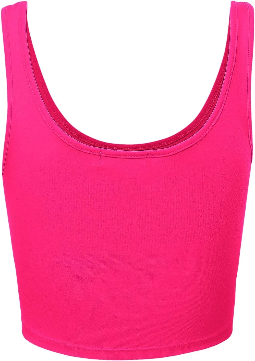Women's Sleeveless Racerback Crop Tank Top Camisole Backless Scoop Neck Shirts