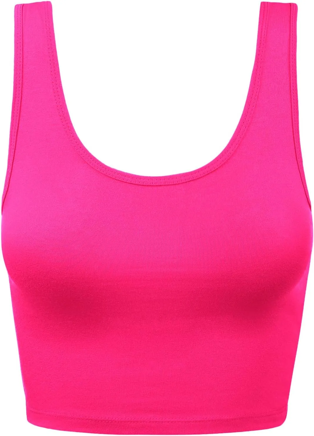 Women's Sleeveless Racerback Crop Tank Top Camisole Backless Scoop Neck Shirts