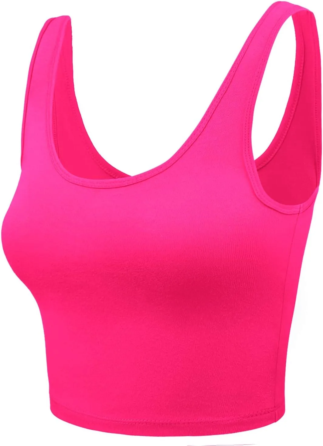 Women's Sleeveless Racerback Crop Tank Top Camisole Backless Scoop Neck Shirts