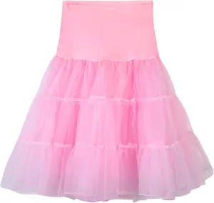 Women's Tulle Petticoat Tulle Midi Knee Length Skirt Adult Puffy Tutu Skirt Underskirts for Cosplay Underskirt