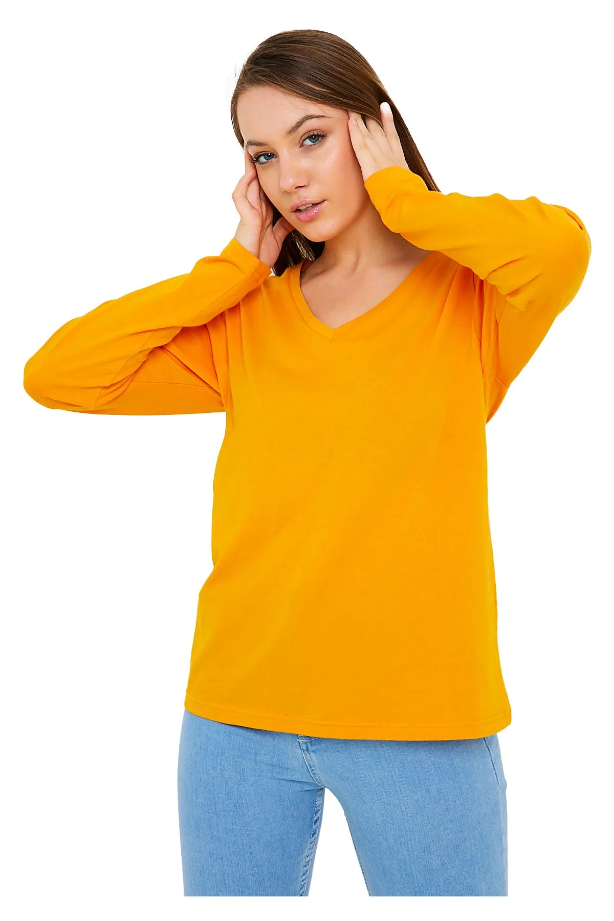 Women's V-Neck Long Sleeve T-Shirts