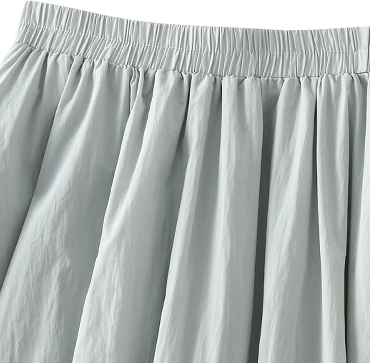 Womens Y2k Bubble Skirt Elastic High Waist A Line Long Skirts Casual Loose Ruffle Pleated Midi Long Flowy A-Line Skirt
