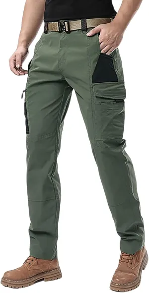 Workout Pants for Men Water Resistant Tapered Pants with Pockets Trousers Athletic Joggers Hiking